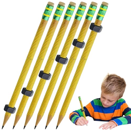1 x Stressabbau-Bleistift, verbessert den Fokus, lindert Angstzustände, rotierende Mutter, Dekompressionsstift für Kinder, Gewindestift für Autismus, Fidget Pencil von Generisch