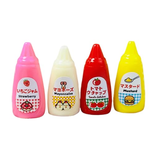 10 Stück Miniatur Puppenhaus Marmelade Mini Ketchup Vorgeben Spielen Essen Für Puppen Dekoration Zubehör Spielzeug von Generisch