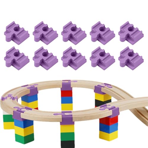 10 Stück Verbindungsstücke Für Eisenbahnschienen, Bunter Adapter Zubehör Für Schienen Kinderspielzeug, Verbaubar Mit Anderen Schienenbahnsystemen Von Holzeisenbahnschienen 10 Stück Verbindungsstücke Für Eisenbahnschienen, Bunter Adapter Zubehör Für Schienen Kinderspielzeug, Verbaubar Mit Anderen Schienenbahnsystemen Von Holzeisenbahnschienen von Generisch
