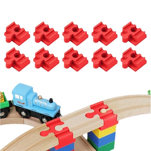 10 Stück Verbindungsstücke Für Eisenbahnschienen, Bunter Adapter Zubehör Für Schienen Kinderspielzeug, Verbaubar Mit Anderen Schienenbahnsystemen Von Holzeisenbahnschienen 10 Stück Verbindungsstücke Für Eisenbahnschienen, Bunter Adapter Zubehör Für Schienen Kinderspielzeug, Verbaubar Mit Anderen Schienenbahnsystemen Von Holzeisenbahnschienen von Generisch