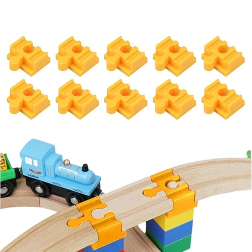 10 Stück Verbindungsstücke Für Eisenbahnschienen, Bunter Adapter Zubehör Für Schienen Kinderspielzeug, Verbaubar Mit Anderen Schienenbahnsystemen Von Holzeisenbahnschienen 10 Stück Verbindungsstücke Für Eisenbahnschienen, Bunter Adapter Zubehör Für Schienen Kinderspielzeug, Verbaubar Mit Anderen Schienenbahnsystemen Von Holzeisenbahnschienen von Generisch