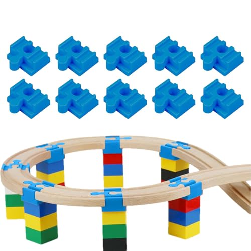 10 Stück Verbindungsstücke Für Eisenbahnschienen, Bunter Adapter Zubehör Für Schienen Kinderspielzeug, Verbaubar Mit Anderen Schienenbahnsystemen Von Holzeisenbahnschienen 10 Stück Verbindungsstücke Für Eisenbahnschienen, Bunter Adapter Zubehör Für Schienen Kinderspielzeug, Verbaubar Mit Anderen Schienenbahnsystemen Von Holzeisenbahnschienen von Generisch