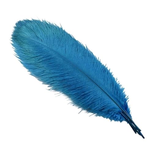 10 Teile/los 45-50cm Straußenfedern for Handwerk Hochzeit Party Dekoration Handwerk Zubehör Tischdekoration DIY Große Feder(Lake Blue) von Generisch