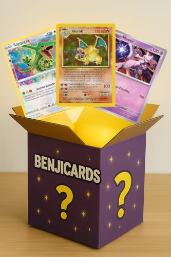 100 Pokémon Karten | 10 Holo garantiert | Original & Deutsch | Keine doppelten | Sammelkarten Set für Kinder & Sammler | inkl. Benji Cards Visitenkarte 100 Pokémon Karten | 10 Holo garantiert | Original & Deutsch | Keine doppelten | Sammelkarten Set für Kinder & Sammler | inkl. Benji Cards Visitenkarte von Generisch