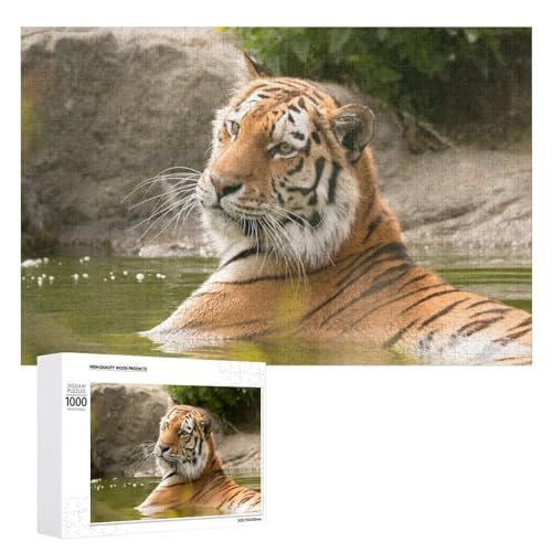 1000 Teile Holzpuzzle Tiger Puzzle für Erwachsene und Kinder Natur Kunst Geschenk von Generisch