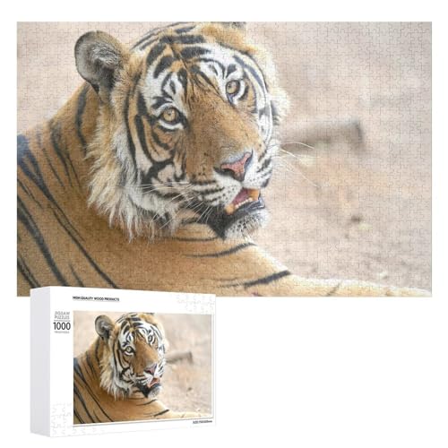1000 Teile Holzpuzzle Tiger Puzzle für Familienspielabend Erwachsene Teenager von Generisch