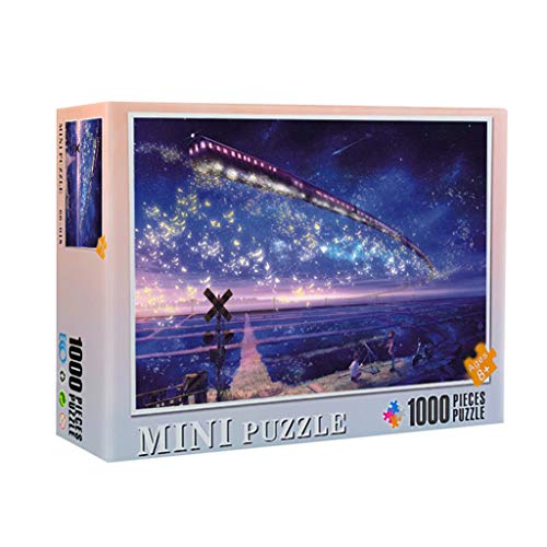 1000 Teile Landschaft Puzzle Interessante Erwachsene Klassische Puzzles Kunstpuzzles Heimdekoration Kinderspielzeug Papierpuzzle Kreative Unterhaltung Geschenke für Jungen (Multicolor, One Size) von Generisch