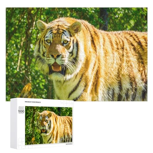 1000 Teile Lindenholz Tiger Puzzle für Naturliebhaber und Puzzle Fans von Generisch