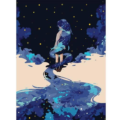 1000 Teile Puzzle für Erwachsene, Starry Night Girl, Farbenfrohes Legespiel, Pädagogisches Spiel Herausforderung Spielzeug, Impossible Geschicklichkeitsspiel für die Ganze Familie 1000 Teile Puzzle für Erwachsene, Starry Night Girl, Farbenfrohes Legespiel, Pädagogisches Spiel Herausforderung Spielzeug, Impossible Geschicklichkeitsspiel für die Ganze Familie von Generisch