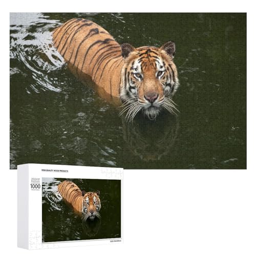 1000 Teile Tiger Illustration Puzzle, Stressabbau und Home Display von Generisch