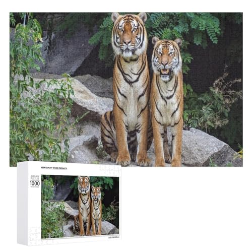 1000 Teile Tiger Puzzle aus Lindenholz für Naturliebhaber und Puzzlefans von Generisch