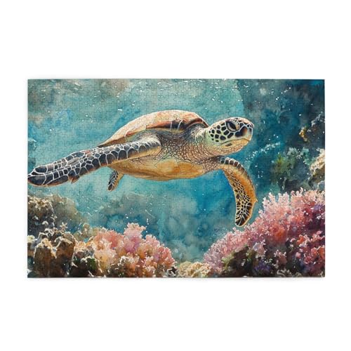 1000-teiliges Puzzle mit Meeresschildkröte, Ozean-Tiere, für Erwachsene, Holzpuzzles für Erwachsene, Geschenke, Heimdekoration 1000-teiliges Puzzle mit Meeresschildkröte, Ozean-Tiere, für Erwachsene, Holzpuzzles für Erwachsene, Geschenke, Heimdekoration von Generisch