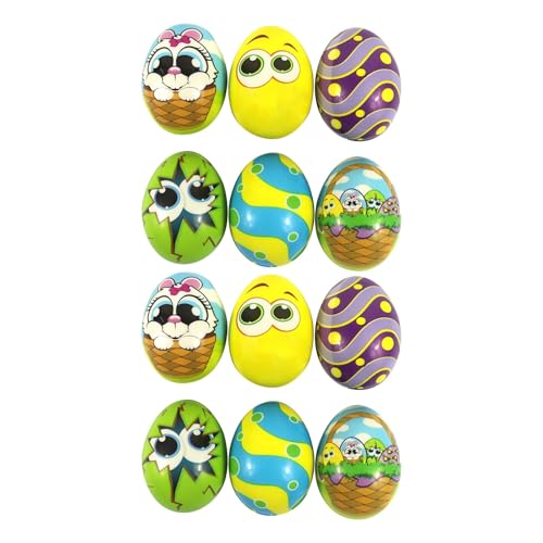 12 Bunte Superweiche Squeeze Ostereier für die Ostereiersuche, Langsam steigender Stressball Spielzeug Kinder, Osterkorbfüller, Stressball für Kinder Erwachsene, Anti Stress Bälle, Ostern Party (A) von Generisch