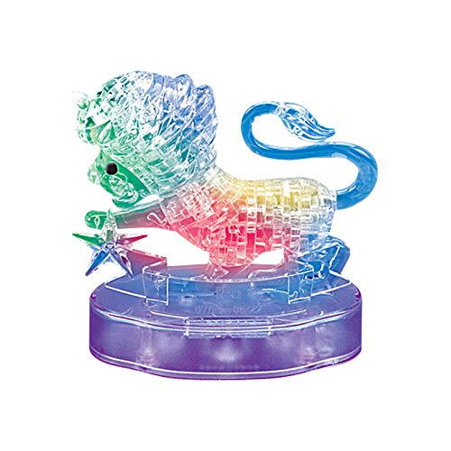 12 Constellation Personalisierte Puzzles LED-kristallleichte Back 3D-Bildung Bausteine Leuchtendes Kristallpuzzle, Puzzle Spielzeug Set Kristallglas Ornament Kristall Geburtstagsgeschenk von Generisch