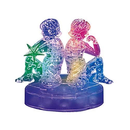 12 Constellation Personalisierte Puzzles LED-kristallleichte Back 3D-Bildung Bausteine Leuchtendes Kristallpuzzle, Puzzle Spielzeug Set Kristallglas Ornament Kristall Geburtstagsgeschenk von Generisch