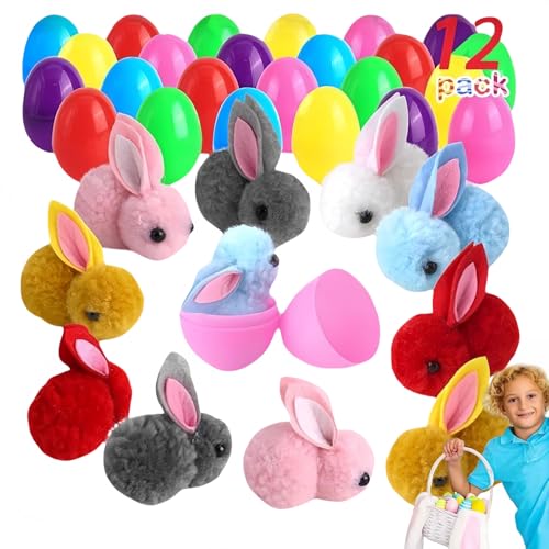 12 STK Gefüllte Ostereier mit 12 Mini Bunny Spielzeug, 2025 Neu Ostern Spielzeug Geschenke, Ostergeschenke Baster Stuffer für Kinder und Kleinkinder, Ostereiersuche, Partygeschenke 12 STK Gefüllte Ostereier mit 12 Mini Bunny Spielzeug, 2025 Neu Ostern Spielzeug Geschenke, Ostergeschenke Baster Stuffer für Kinder und Kleinkinder, Ostereiersuche, Partygeschenke von Generisch