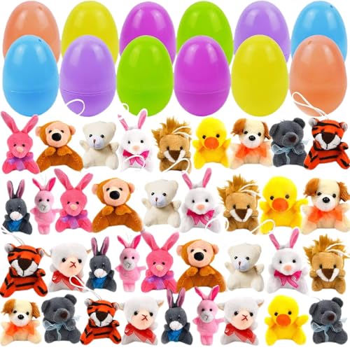 12 STK Gefüllter Osterei mit 12 Mini Tierplüschspielzeugen, 2025 Neu Ostergeschenke, 12 Stück Ostereier zum Befüllen mit Plüschtieren, Vorgefüllte Plastik Ostereier, für Osterkörbe (36 Stück Set) 12 STK Gefüllter Osterei mit 12 Mini Tierplüschspielzeugen, 2025 Neu Ostergeschenke, 12 Stück Ostereier zum Befüllen mit Plüschtieren, Vorgefüllte Plastik Ostereier, für Osterkörbe (36 Stück Set) von Generisch