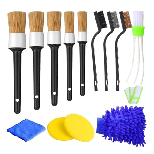 13-Piece Car Cleaning Brush Set, Auto Detailing Tools for Interior, Exterior, Wheel, Leather Care, Scratch- Vehicle Brushes, Deep Cleaning Kit for Cars, Trucks, SUVs, Soft Yet Firm von Generisch