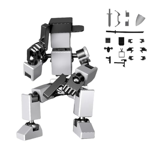 13 Roboter Actionfigur mit mehreren Zubehörteilen Mini Ganzkörper Mechanisch Bewegliche Spielzeugmontage Abgeschlossene Actionfigur Schnuller Schreibtisch Dekoration Geschenke für Ihn von Generisch