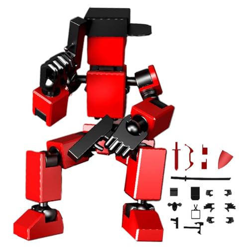 13 Roboter Actionfigur mit mehreren Zubehörteilen Mini Ganzkörper Mechanisch Bewegliche Spielzeugmontage Abgeschlossene Actionfigur Schnuller Schreibtisch Dekoration Geschenke für Ihn von Generisch