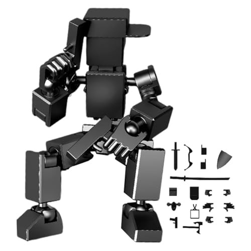 13 Roboter Actionfigur mit mehreren Zubehörteilen Mini Ganzkörper Mechanisch Bewegliche Spielzeugmontage Abgeschlossene Actionfigur Schnuller Schreibtisch Dekoration Geschenke für Ihn von Generisch