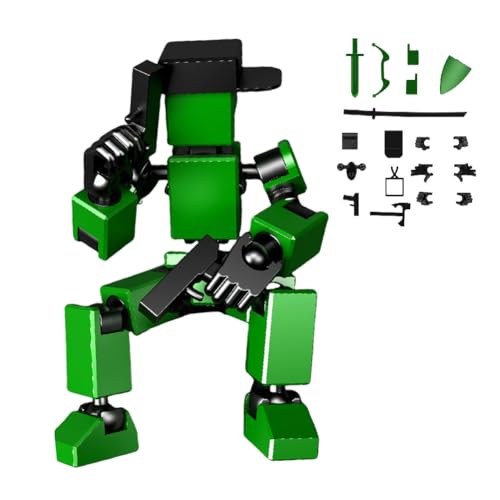13 Roboter Actionfigur mit mehreren Zubehörteilen Mini Ganzkörper Mechanisch Bewegliche Spielzeugmontage Abgeschlossene Actionfigur Schnuller Schreibtisch Dekoration Geschenke für Ihn von Generisch