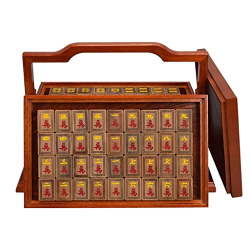 144 traditionelles chinesisches Mahjong-Set, solide handgeriebene Fliesen mit Aluminium-Aufbewahrungsbox für Partyspiele, Sammler und Geschenke 144 traditionelles chinesisches Mahjong-Set, solide handgeriebene Fliesen mit Aluminium-Aufbewahrungsbox für Partyspiele, Sammler und Geschenke von Generisch