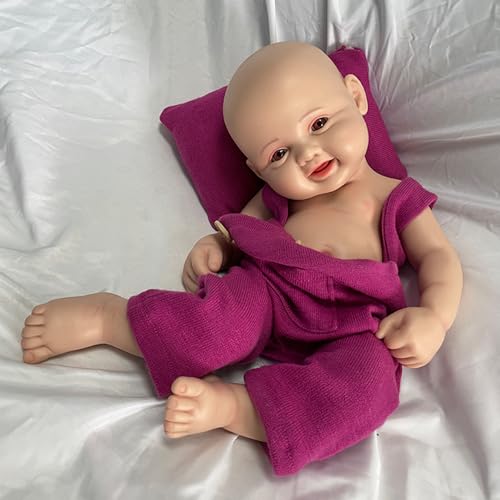 16In Silikon Reborn Baby Puppen Mädchen, Realistische Neugeborene Puppe mit Zubehör für 3+ Jahre alt von Generisch