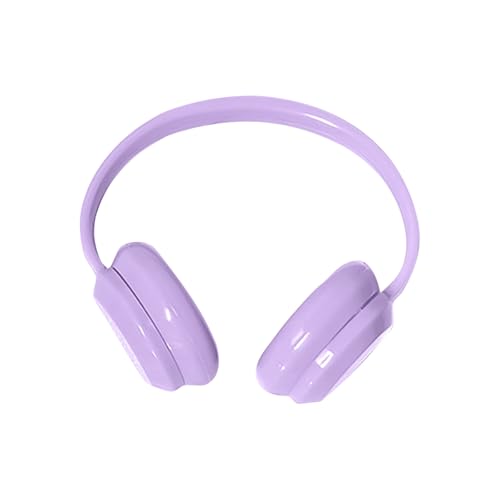 17 cm Puppenzubehör, Miniatur-Kopfhörer, Puppen-Anzieh-Headset, Spielzeug-Kostümzubehör für Fotografie-Requisiten Und Kreative 3D-Modell-Styling (Lila) von Generisch