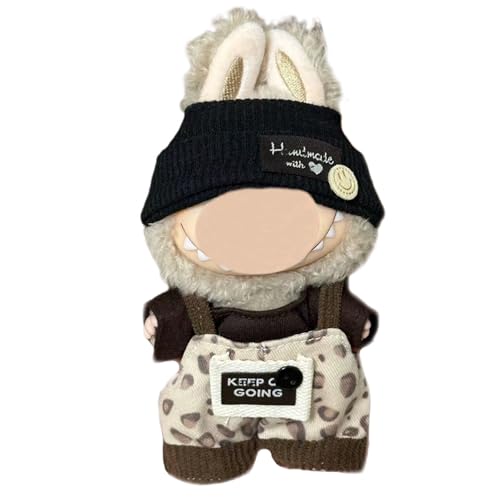 17cm Puppenkleidung, geeignet für 17cm Plüschpuppen, Kuscheltier Kleidung Outfit nur , Mütze ， Strampler, Keine Puppe enthalten, DIY Geschenk für Kinder und Sammler (LBB 107) von Generisch
