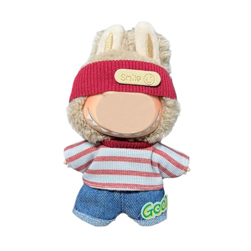 17cm Puppenkleidung, geeignet für 17cm Plüschpuppen, Kuscheltier Kleidung Outfit nur , Mütze ， Strampler, Keine Puppe enthalten, DIY Geschenk für Kinder und Sammler (LBB 110) von Generisch