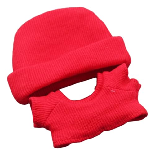 17cm Puppenkleidung mit Hut Strickmütze Top Puppenkleidung für 17cm Puppenzubehör Outfits (C, One Size) von Generisch