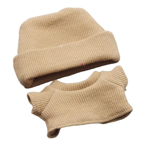17cm Puppenkleidung mit Hut Strickmütze Top Puppenkleidung für 17cm Puppenzubehör Outfits (D, One Size) von Generisch