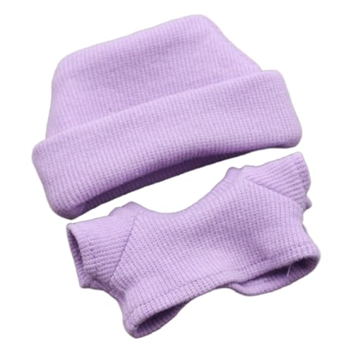 17cm Puppenkleidung mit Hut Strickmütze Top Puppenkleidung für 17cm Puppenzubehör Outfits (E, One Size) von Generisch