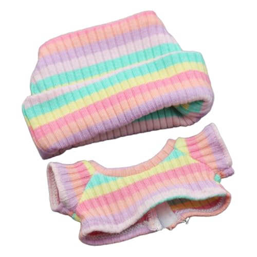 17cm Puppenkleidung mit Hut Strickmütze Top Puppenkleidung für 17cm Puppenzubehör Outfits (G, One Size) von Generisch
