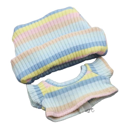 17cm Puppenkleidung mit Hut Strickmütze Top Puppenkleidung für 17cm Puppenzubehör Outfits (H, One Size) von Generisch