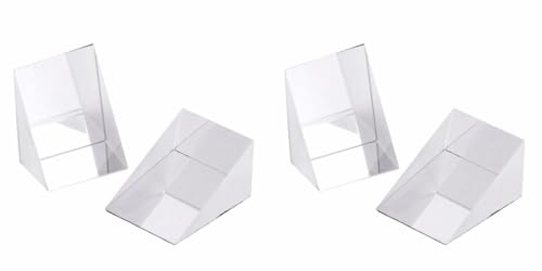 2 Optische Prismen-Toolbox – Präzisions-Licht-Manipulation, Glaskomponenten | Physik-Lehrprismenglas, lichtbrechendes Prismenglas für Wellenlängenexperimentierung und Brechung, 10 x 10 x 10 cm von Generisch