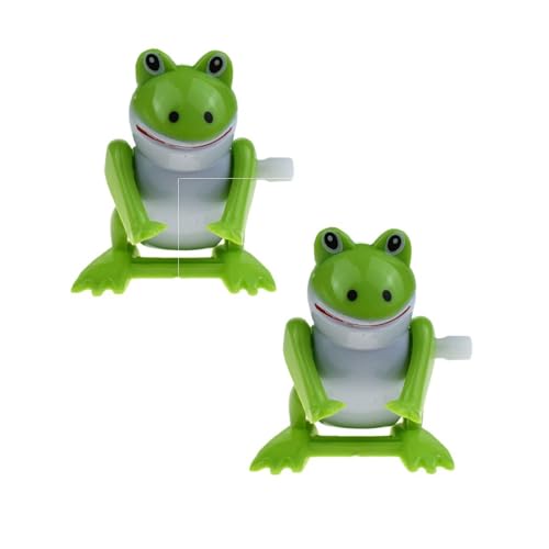 2 Stück Aufziehbarer Frosch für Kinder, Springfrosch-Spielzeug mit Uhrwerk, Süßes Frühlingsfroschspielzeug, Froschspielzeug Uhrwerkspielzeug für Jungen Und Mädchen Geschenke zum Geburtstag von Generisch