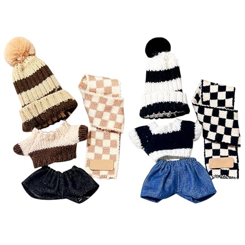 2 Stück Kleidung für Puppe, Bekleidung für 17cm Plüsch, Puppenkleidung für Kleidung, Zubehör für Puppe, Geeignet für alle Puppen 17 cm (#1) von Generisch