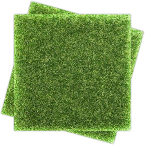 2 Stück Kunstrasen Miniaturgarten, 15x15cm Kunstrasen zum Basteln, Kunstrasen Wichtel, Miniatur Rasen Dekoration, Miniaturgarten Rasen, Kunstrasen Klein zum Basteln, für DIY, Miniatur Garten Deko 2 Stück Kunstrasen Miniaturgarten, 15x15cm Kunstrasen zum Basteln, Kunstrasen Wichtel, Miniatur Rasen Dekoration, Miniaturgarten Rasen, Kunstrasen Klein zum Basteln, für DIY, Miniatur Garten Deko von Generisch