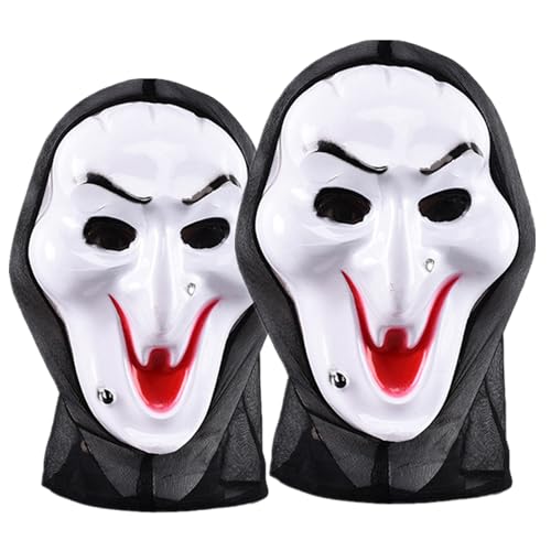 2 Stück Masken für Erwachsene/Kinder, Halloween Gruselmasken, Halloween Cosplay Maske, Halloween Ankleideparty Maskenball Gruselmaske von Generisch