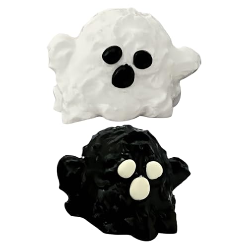 2 Stück Süß Geist Squishy, Geister Anti Stress Spielzeug, Lustige Halloween Fidget Squeeze Toy, Halloween Mitgebsel von Generisch