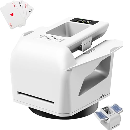 2-in-1 Automatischer Kartenmischer & Dealer, Einstellbarer Handelsabstand & Geschwindigkeit für verschiedene Kartenspiele von Generisch