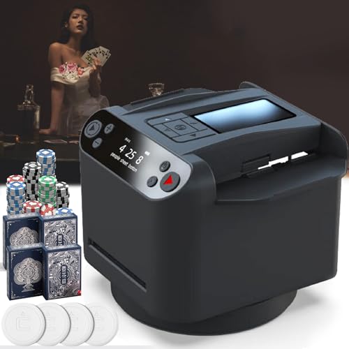 2 in 1 Automatischer Kartenmischer und Dealer, Wiederaufladbare 360° Shuffling Maschine mit Wireless Remotes, Poker Chips, Kartenspiele 2 in 1 Automatischer Kartenmischer und Dealer, Wiederaufladbare 360° Shuffling Maschine mit Wireless Remotes, Poker Chips, Kartenspiele von Generisch