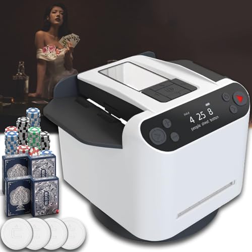 2 in 1 Automatischer Kartenmischer und Dealer, Wiederaufladbare 360° Shuffling Maschine mit Wireless Remotes, Poker Chips, Kartenspiele 2 in 1 Automatischer Kartenmischer und Dealer, Wiederaufladbare 360° Shuffling Maschine mit Wireless Remotes, Poker Chips, Kartenspiele von Generisch