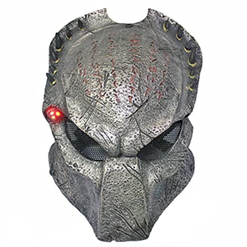 2.0 Predator Cosplay Maske mit LED Design GFK Alien Vollgesichtsmaske Halloween Tanzparty Kostüm Maske Requisiten (D) von Generisch