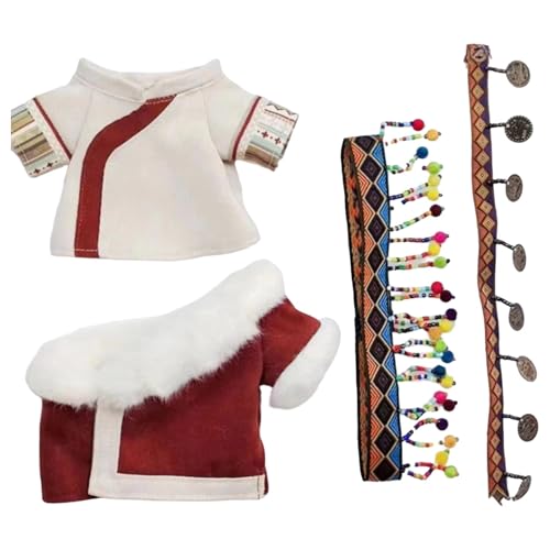 20,3 cm Puppenkleidung | tibetische Kleidung Puppenkleidung Set | Puppen Dress Up Kit, Outfit Zubehör, weiche Sammlerpuppenkleidung Sammlung Display, Foto Requisiten von Generisch