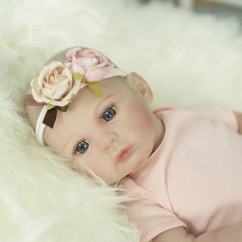 20 Zoll Reborn Babypuppe Mädchen mit offenen Augen – realistisch, weicher Stoffkörper, Kleider wechselbar – Lebensechte Spielzeugpuppe für Kinder, Sammler & Geschenk von Generisch