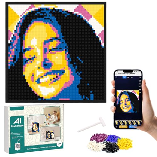 2025 AI Customized Photo Album Personalisiertes Puzzle,Neues Block Puzzle Baualbum,Scannen Sie QR Code um Ihr eigenes Foto zu gestalten,DIY Kreatives Geschenk für Kinder&Erwachsene (45 * 45CM) von Generisch