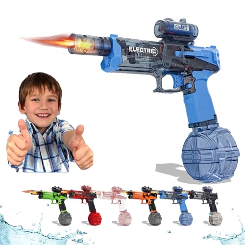2025 New Electric Water Guns with Light Up, Electric Water Guns with Flash, Pistol High Powered IP67 Waterproof, 28-32 FT Range, Perfect Swimming Pool Beach Games Outdoor (Blue) von Generisch